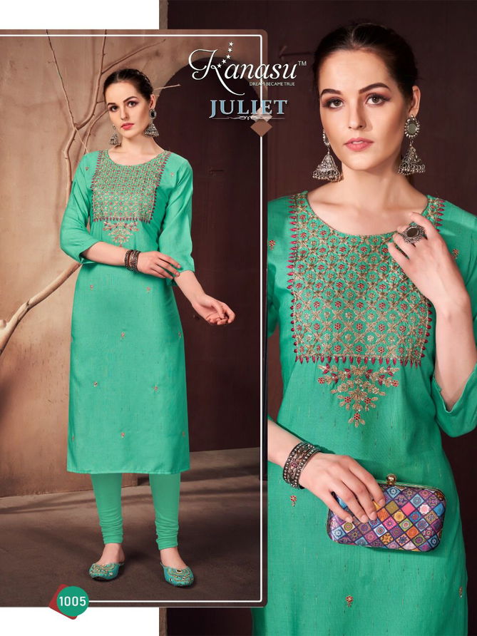 Kanasu Juliet Fancy Rayon Fancy Wear Designer Kurti Collection